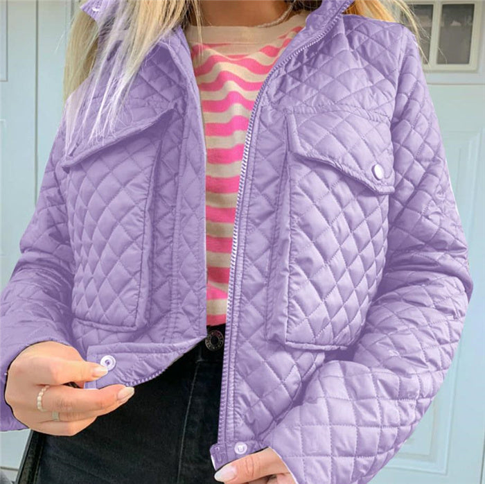 Women's Quilted Jacket With Pockets