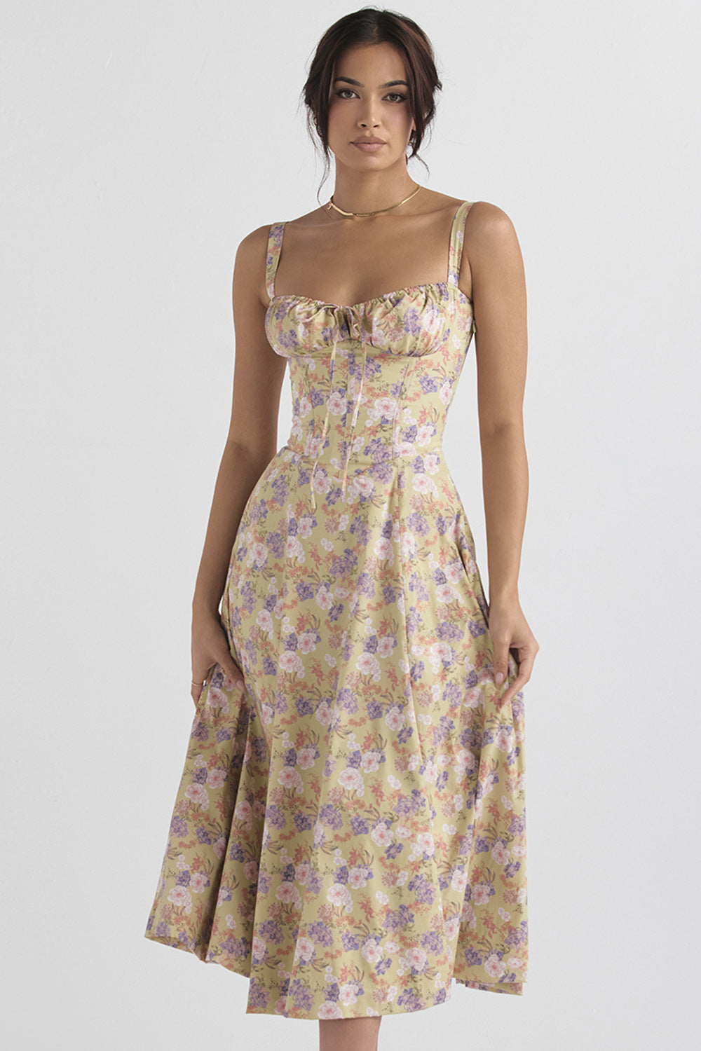 Women's Dress With Print And Straps