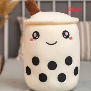 Soft Plush Boba Tea Cup Toy - Cute Fruit Drink Design, Bubble Tea Pillow for Kids