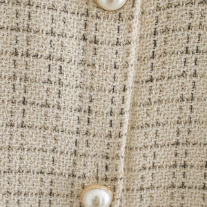 Women's Shirt Cardigan With Pearl Buttons