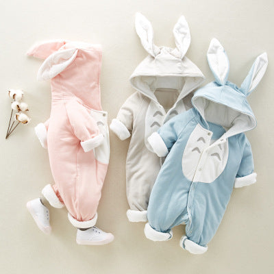 Chinchilla-style Button-down Baby Jumpsuit