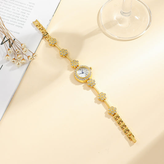 Women's Carved Diamond Bracelet Watch