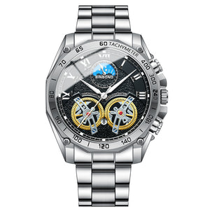 Multifunctional Men's Watch With Dual Movement and Automatic Winding