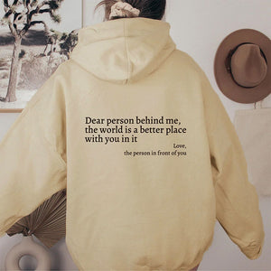Women's Loose Hoodie With Writing On It
