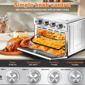 Geek Chef 26QT Air Fryer Toaster Oven Combo