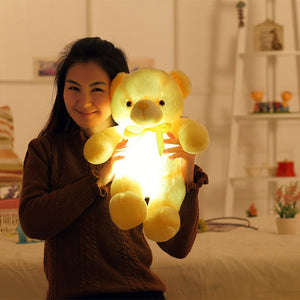 Juguete de peluche con osito de peluche LED creativo: regalo de Navidad con luces coloridas para niños