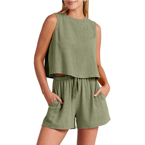 Women's Summer Suit Of Shorts And Top