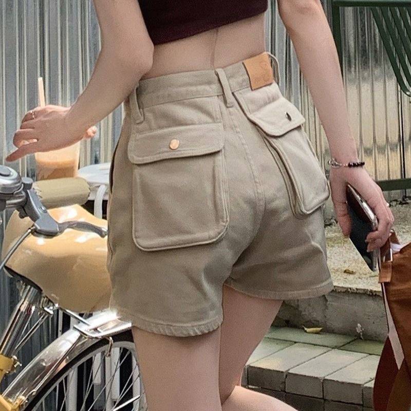Sommer-Shorts mit mehreren Taschen für Damen