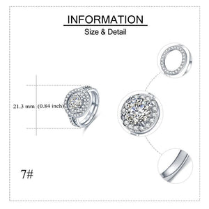 CZ Sterling Silver Double Halo Ring Set