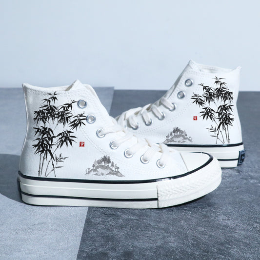Chinese Style Canvas High-Top Board Shoes