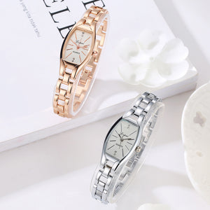 Simple Oval Women's Diamond Qquartz Watch
