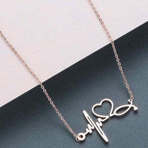 Heartbeat Necklace Women Love Heart Necklaces