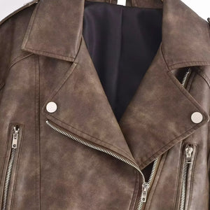 Women's Short Leather Jacket