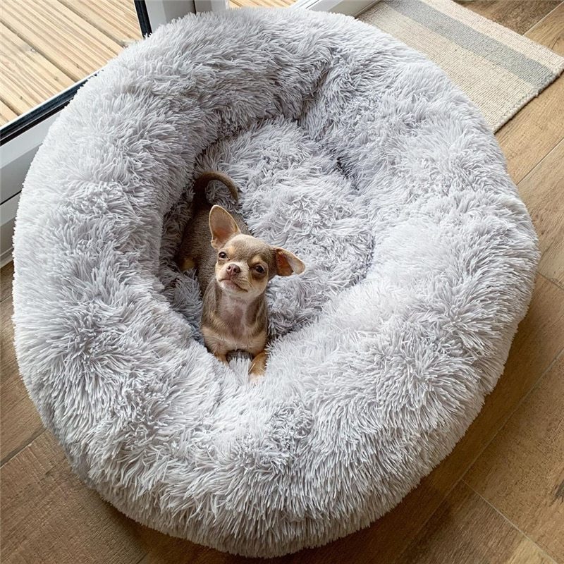 Super Soft Washable Dog Bed - Long Plush Pet Kennel with Velvet Mats for Deep Sleep, Suitable for Dogs and Cats