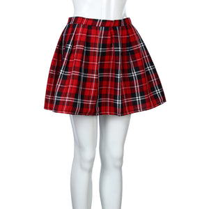 Fashionable Women's Plaid Skirt with Medium Waist