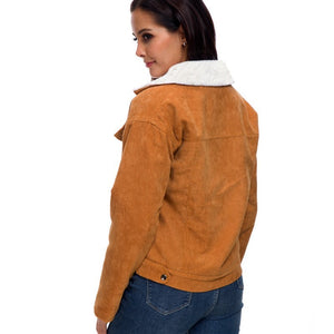 Women's Long Padded Corduroy Jacket