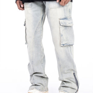 Men's Loose Jeans in Military Style