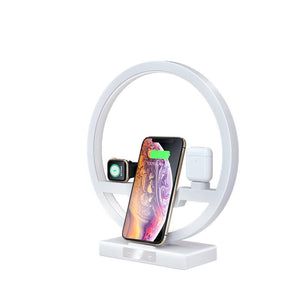 4 in 1: Light, Wireless Charging, Fast Charging, Phone and Accessories Stand