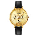 Gold Shell Gold Black Strap