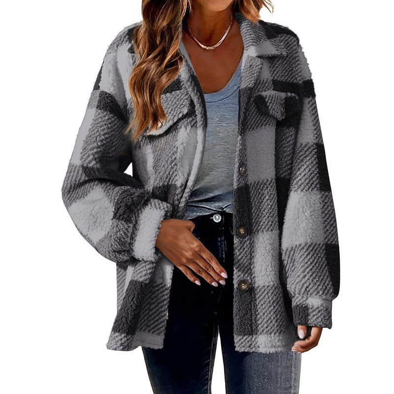 Women's Plaid Shirt Cardigan