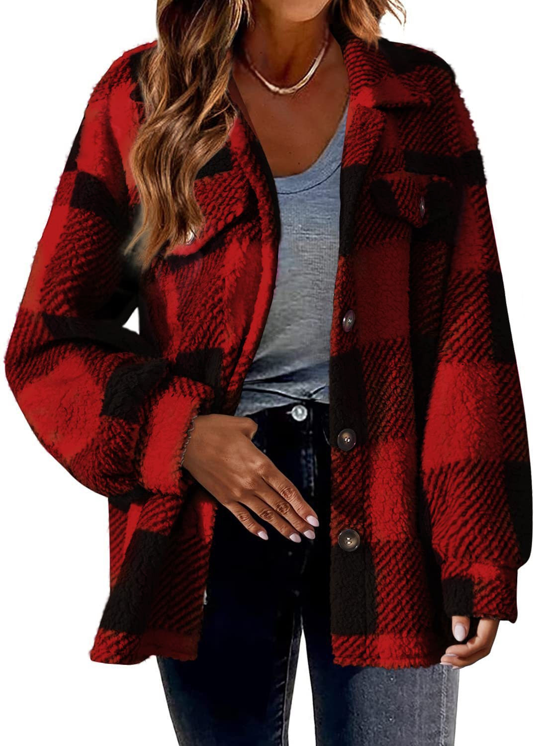 Women's Plaid Shirt Cardigan