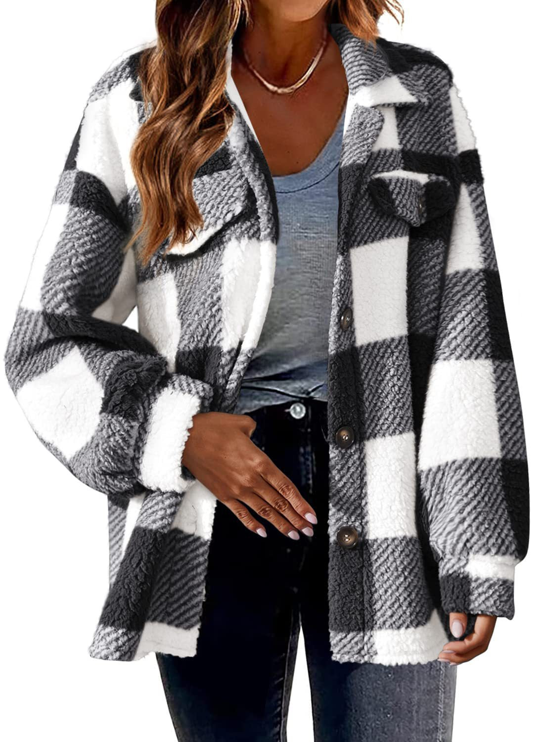 Women's Plaid Shirt Cardigan