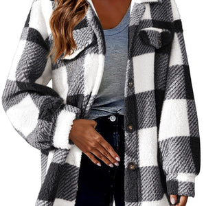 Women's Plaid Shirt Cardigan