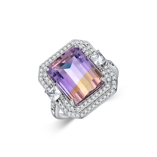 Sterling Silver Purple Crystal Birthstone