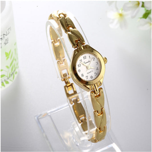Women's Carved Gold Stainless Steel Fashion Watch