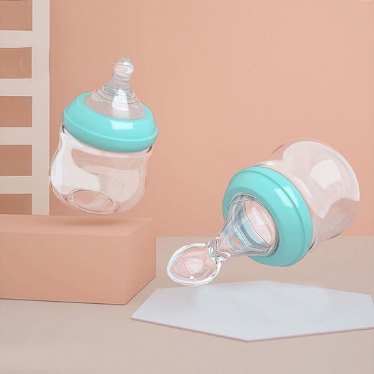 Baby-Fütterungslöffel, Flasche aus Borosilikatglas
