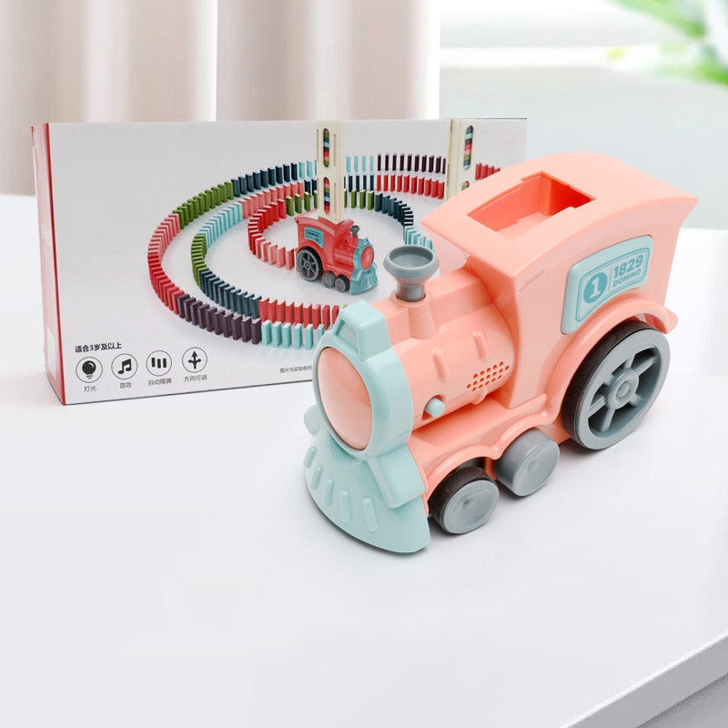 Domino-Eisenbahn-Set für Babys mit automatischer Auslösung und elektrischen Bausteinen