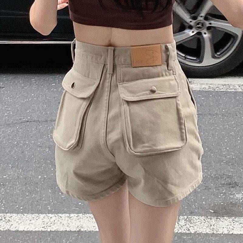 Sommer-Shorts mit mehreren Taschen für Damen