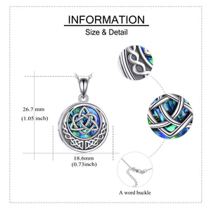 925 Sterling Silver Celtic Knot Photo Locket Necklace for Women