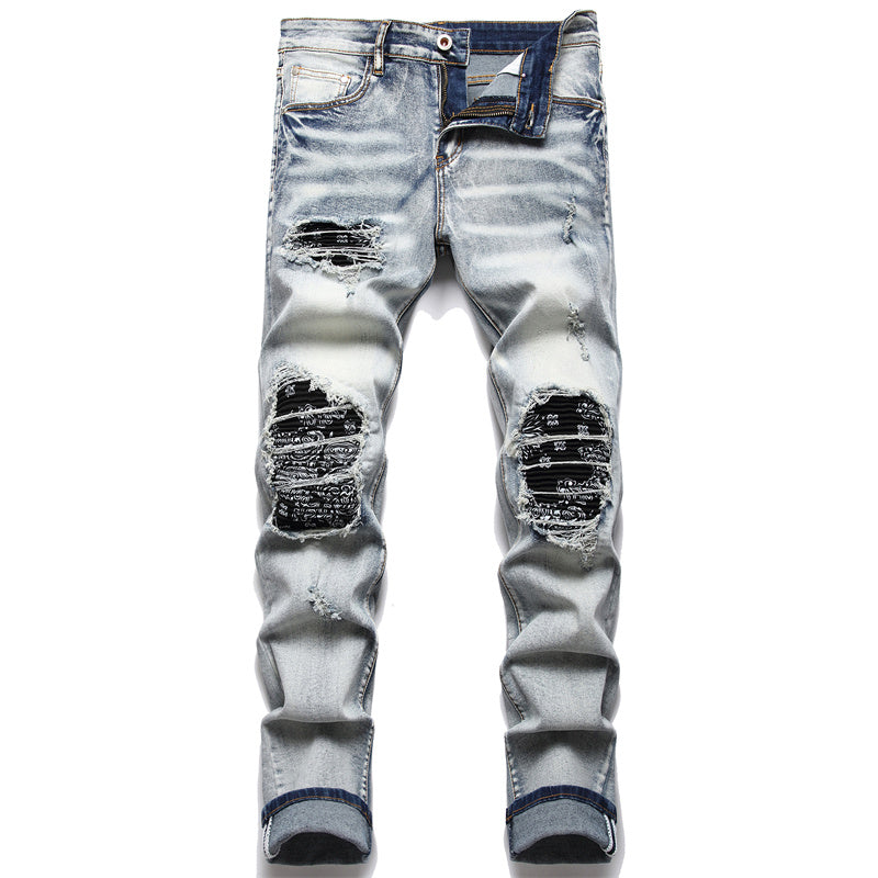 Zerrissene Jeans für Herren mit trendigen Designs