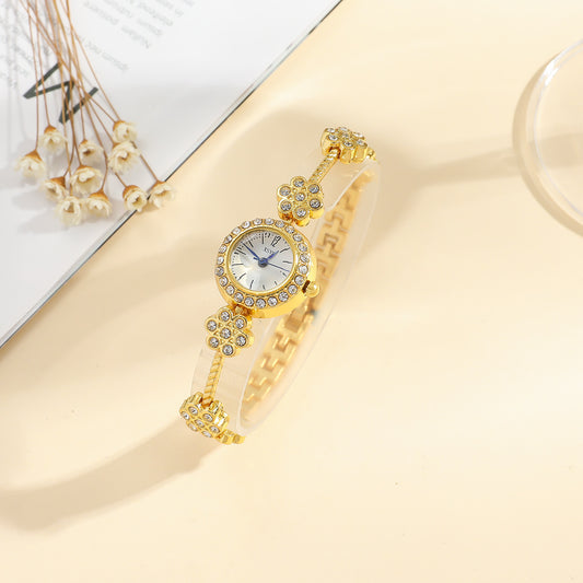 Women's Carved Diamond Bracelet Watch