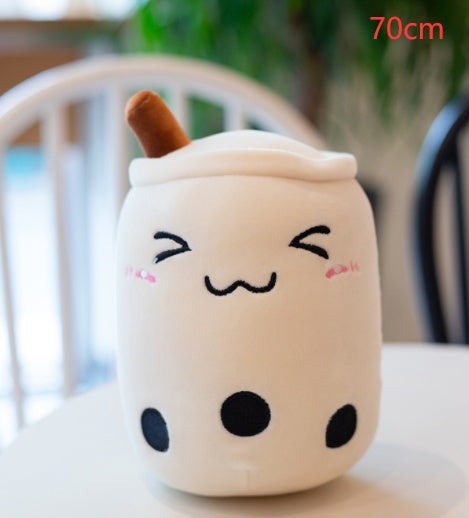 Soft Plush Boba Tea Cup Toy - Cute Fruit Drink Design, Bubble Tea Pillow for Kids