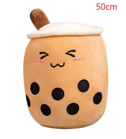 Soft Plush Boba Tea Cup Toy - Cute Fruit Drink Design, Bubble Tea Pillow for Kids