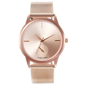 Reloj de cuarzo minimalista de malla para mujer