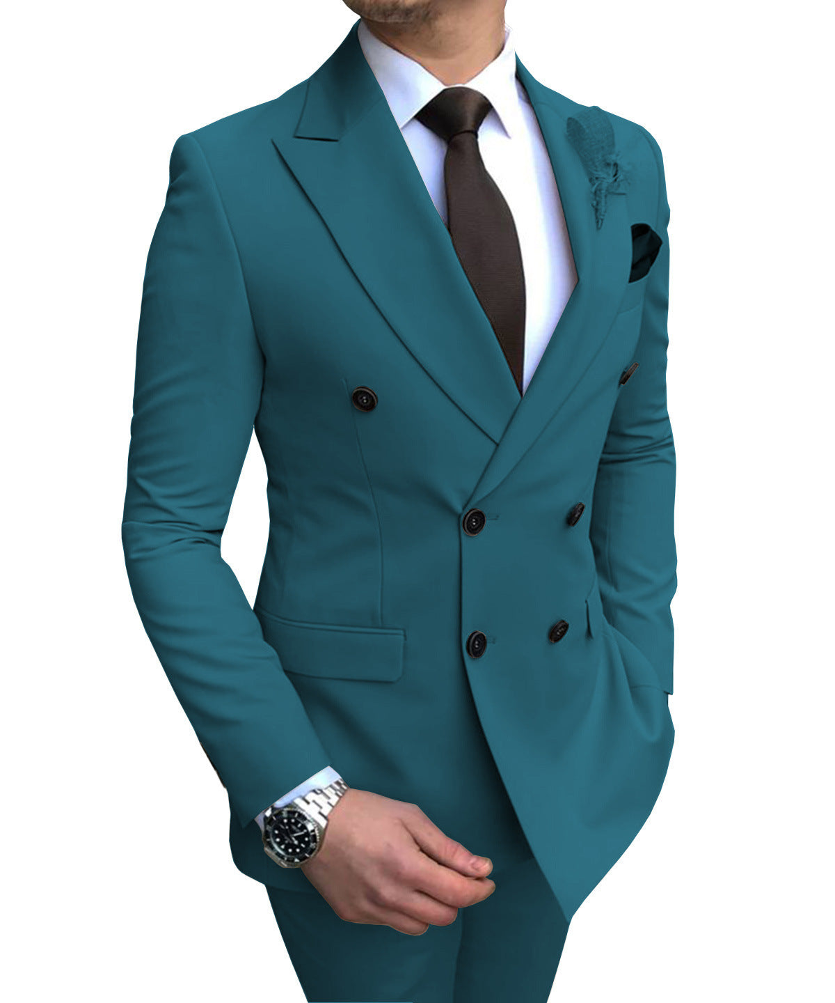 Traje de negocios para hombre en estilo italiano.