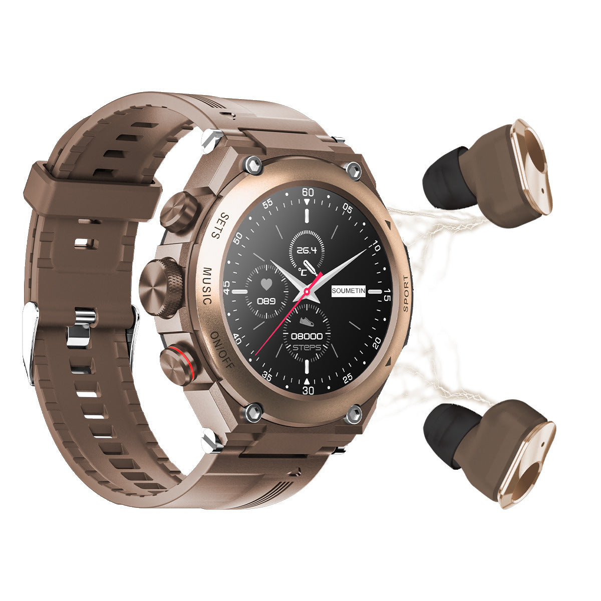 Men's Smart Watch with Bluetooth Headset and Sport Bracelet