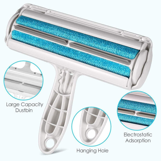 "Pet Hair Roller and Lint Brush - 2-Way Dog and Cat Comb Tool for Convenient Cleaning of Fur on Furniture, Sofa, and Clothes