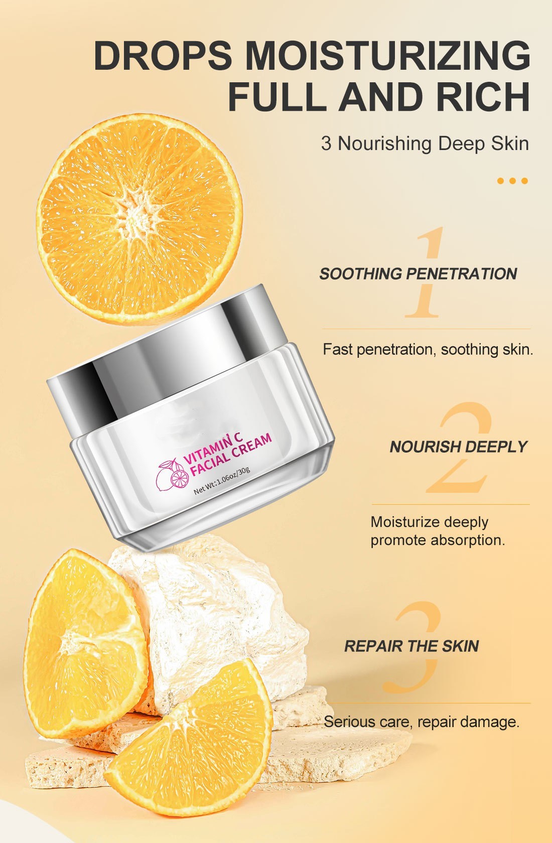 Crema facial con vitamina C Productos para el cuidado de la piel
