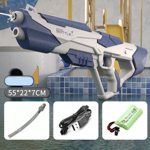 Electric Automatic Water Gun - Space-themed, Water Absorption, for Outdoor Water Fights, Beach, Swimming Pool, Bath Time Toy