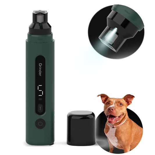 Molinillo de uñas eléctrico recargable para mascotas, silencioso, de 5 velocidades, para perros y gatos