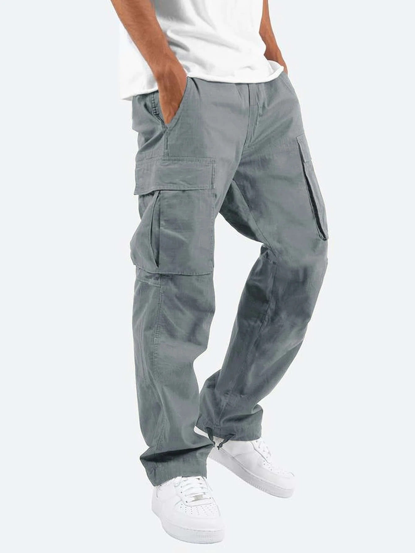 Men's Casual Wide Wide Cargo Pants in Hip Hop Style