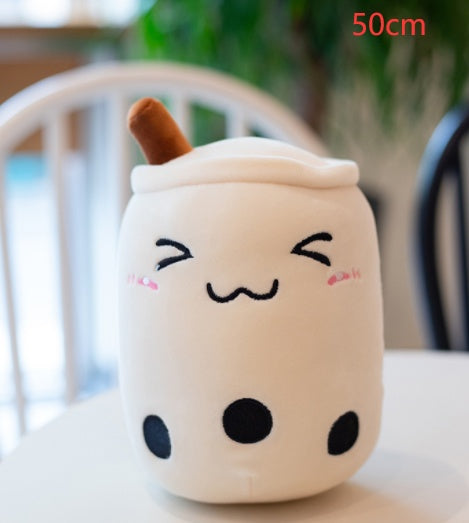 Soft Plush Boba Tea Cup Toy - Cute Fruit Drink Design, Bubble Tea Pillow for Kids