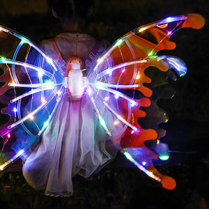 Electrical Butterfly Wings - Glowing Shiny Fairy Wings for Dress-Up, Birthday, Wedding, Halloween, Christmas