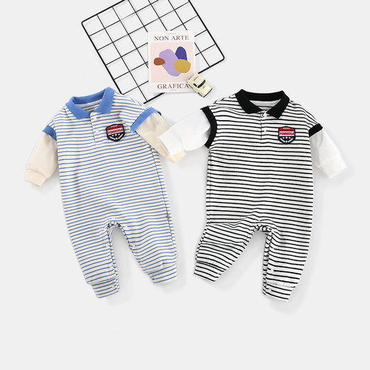 Baby Jumpsuit With Striped Print