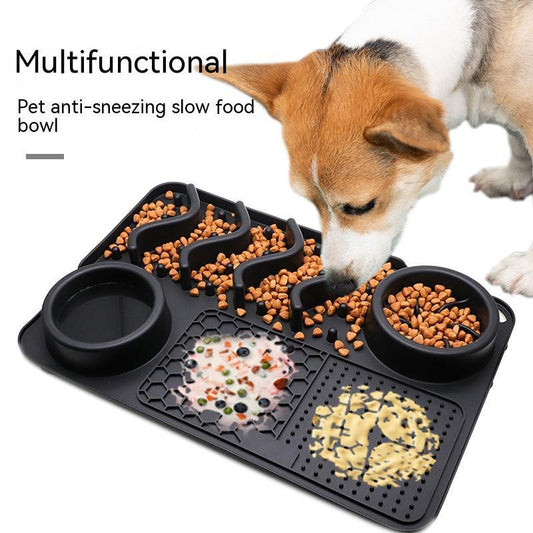 Silicone Licking Pad for Dogs - Multifunctional Smelling Mat and Food Bowl for Pets
