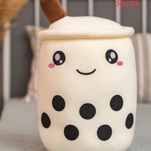 Soft Plush Boba Tea Cup Toy - Cute Fruit Drink Design, Bubble Tea Pillow for Kids